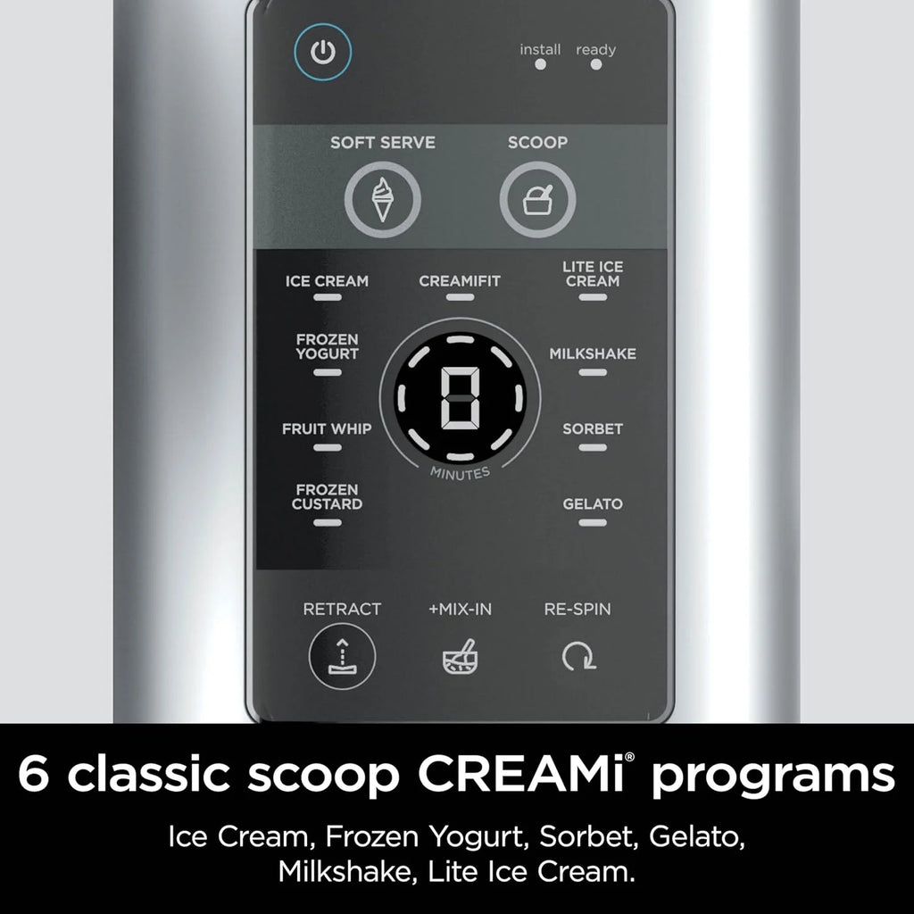 2025 Máquina de helados y crema suave Ninja Swirl by CREAMi, sorbetes, batidos, yogur helado, programa bajo en calorías y más, 13 en 1, con palanca de crema suave, (2) recipientes CREAMi Swirl de 16 oz, para niños y todas las edades, modelo NC701