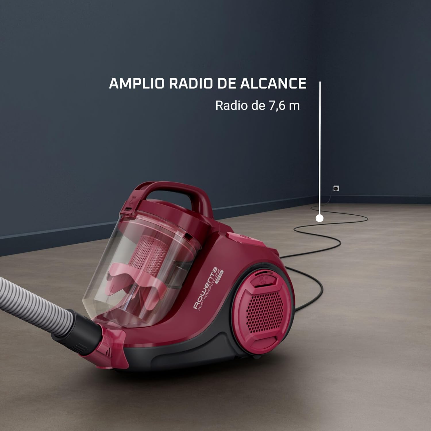 Rowenta Swift Power RO2981 Total Care – Aspiradora Sin Bolsa con Sistema Ciclónico