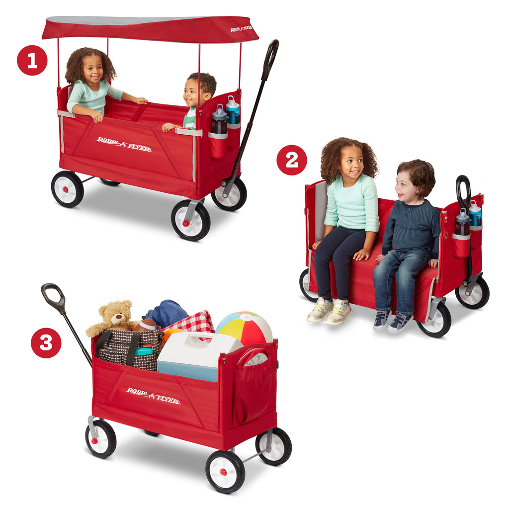 2025 Carrito Todo Terreno 3 en 1 Plegable con Techo Desmontable – Comodidad, Seguridad y Versatilidad