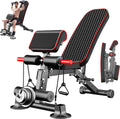 2025 Banco de musculación ajustable – Banco práctico para entrenamiento completo, plegable en plano
