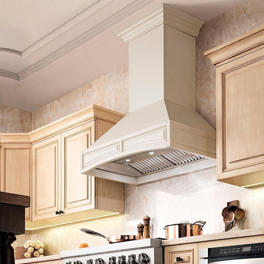 Campana de Pared de Madera Blanca ZLINE (321TT)