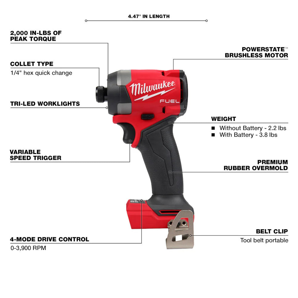 2025 Milwaukee 3697-27 Kit Combinado M18 FUEL™ de 7 Herramientas