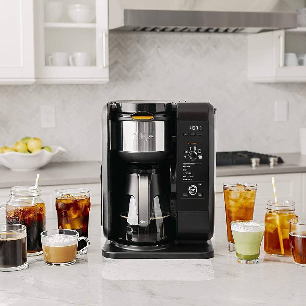 2025 Sistema de Preparación de Café y Té Ninja Hot & Cold Brewed, con Tecnología Auto-iQ y Jarra de Vidrio