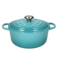2025 Le Creuset - Sartén para asar / guisar Signature redonda Caribbean Blue 24 cm 4,2 l