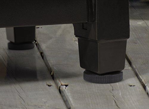 Mesa Portátil de Exterior y Armario de Almacenamiento Keter Unity con Ganchos para Accesorios de Parrilla - Superficie Superior de Acero Inoxidable para Isla de Cocina de Patio o Carrito de Bar, Color Espresso Brown