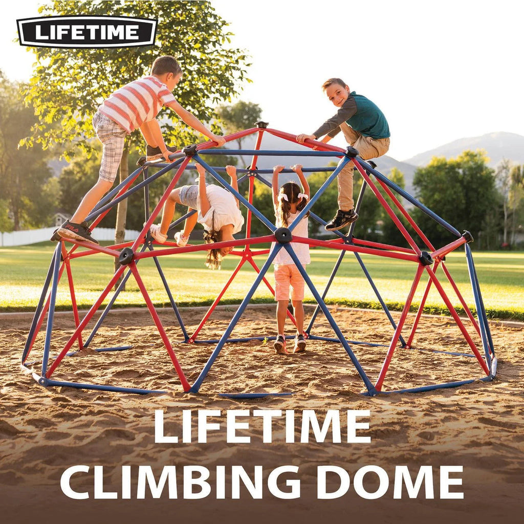 Lifetime Cúpula para Escalar al Aire Libre para Niños, 5 pies de Alto x 10 pies de Ancho, Rojo y Azul (101301)