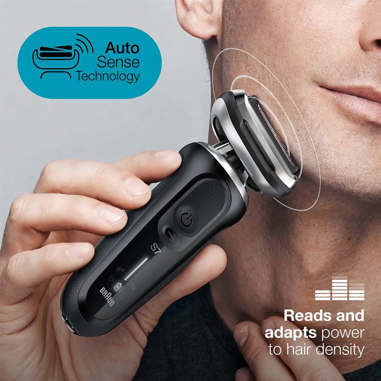 2025 Afeitadora para hombre Braun Series 7 70-N7200cc Afeitado en seco y húmedo con SmartCare Center – Negra