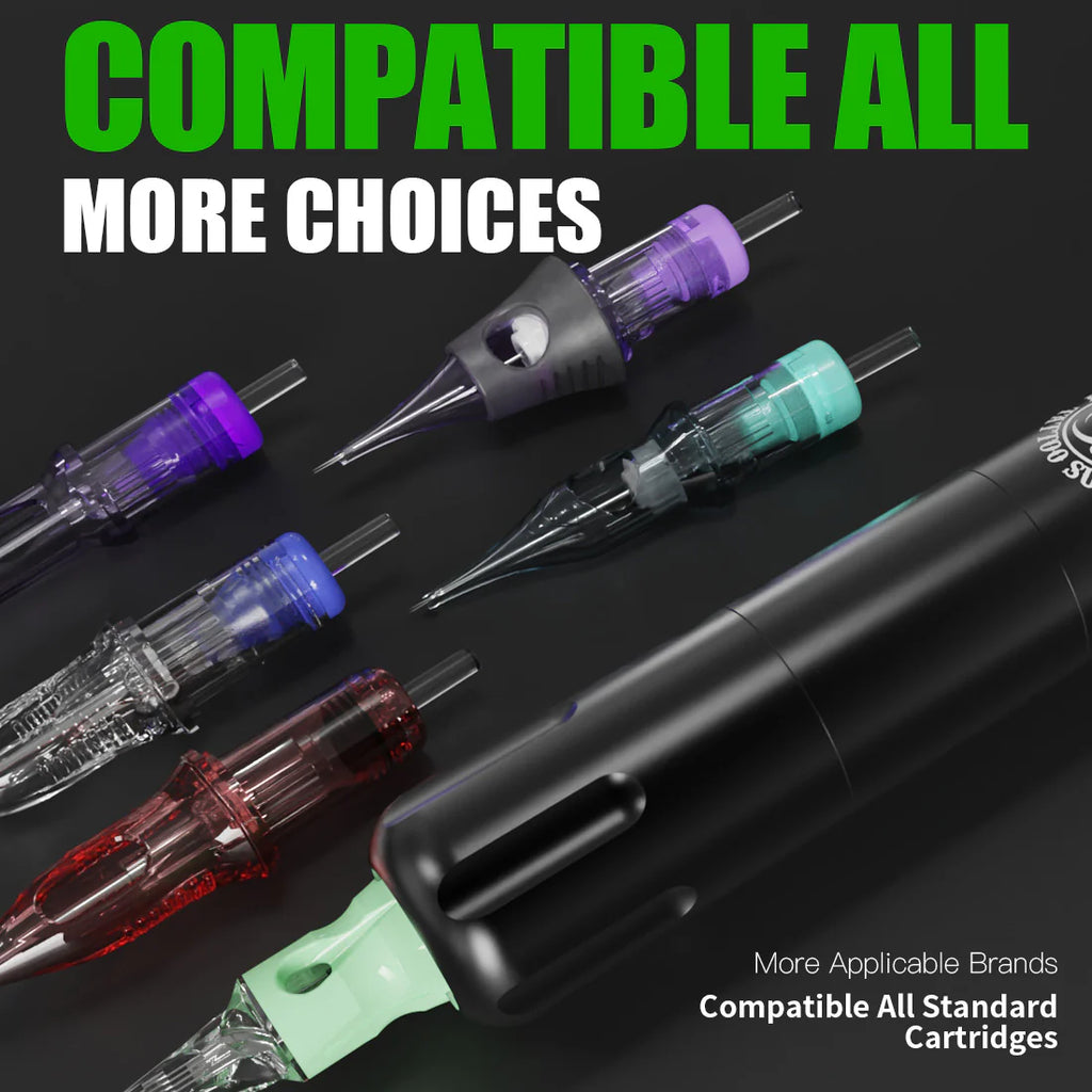 Máquina de Tatuaje Dragonhawk S12 con Carrera de 3.0MM Kit de Batería Inalámbrica