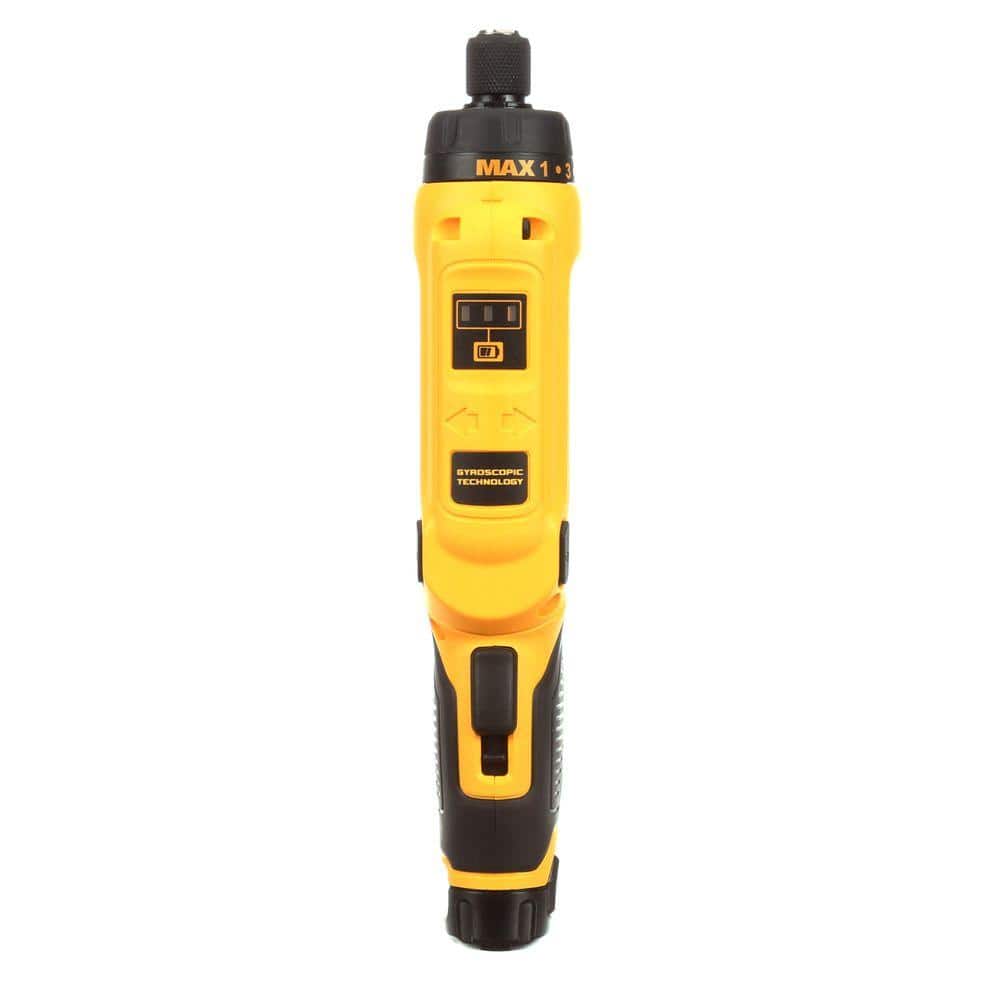 2025 Destornillador Giroscópico Inalámbrico 8V MAX con Mango Ajustable, (2) Baterías de 1.0Ah, Cargador y Bolsa DCF680N2