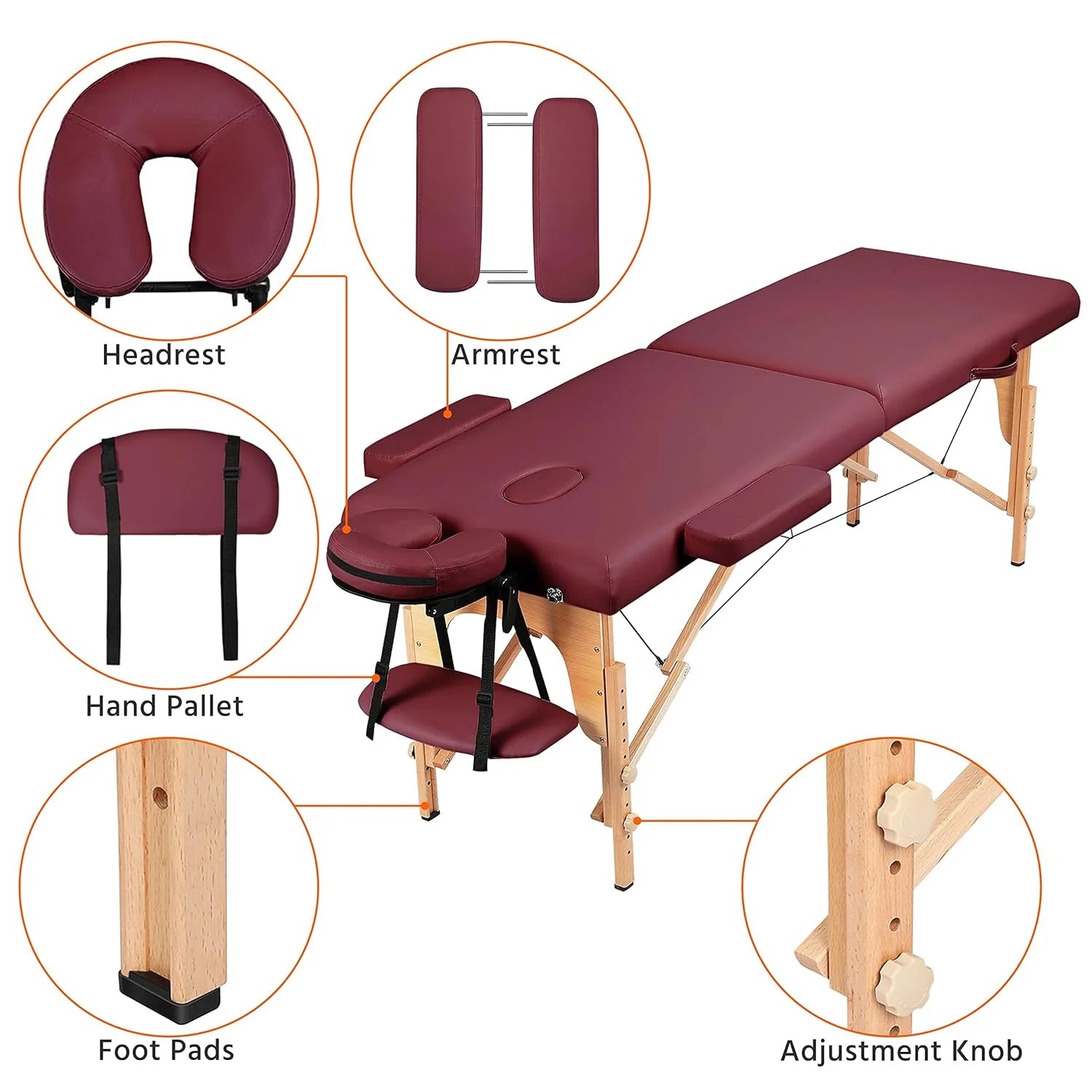 Mesa de Masajes Yaheetech – Mesa Plegable Portátil para Tratamientos, Pestañas, Spa – Mesa de Masaje Ajustable en 2 Secciones con Bolsa No Tejida, 24 pulgadas, Negra
