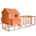 2025 Casa para Gallinas PawHut Grande con Corral, Casa para Patos, Gallinas y Aves de Corral