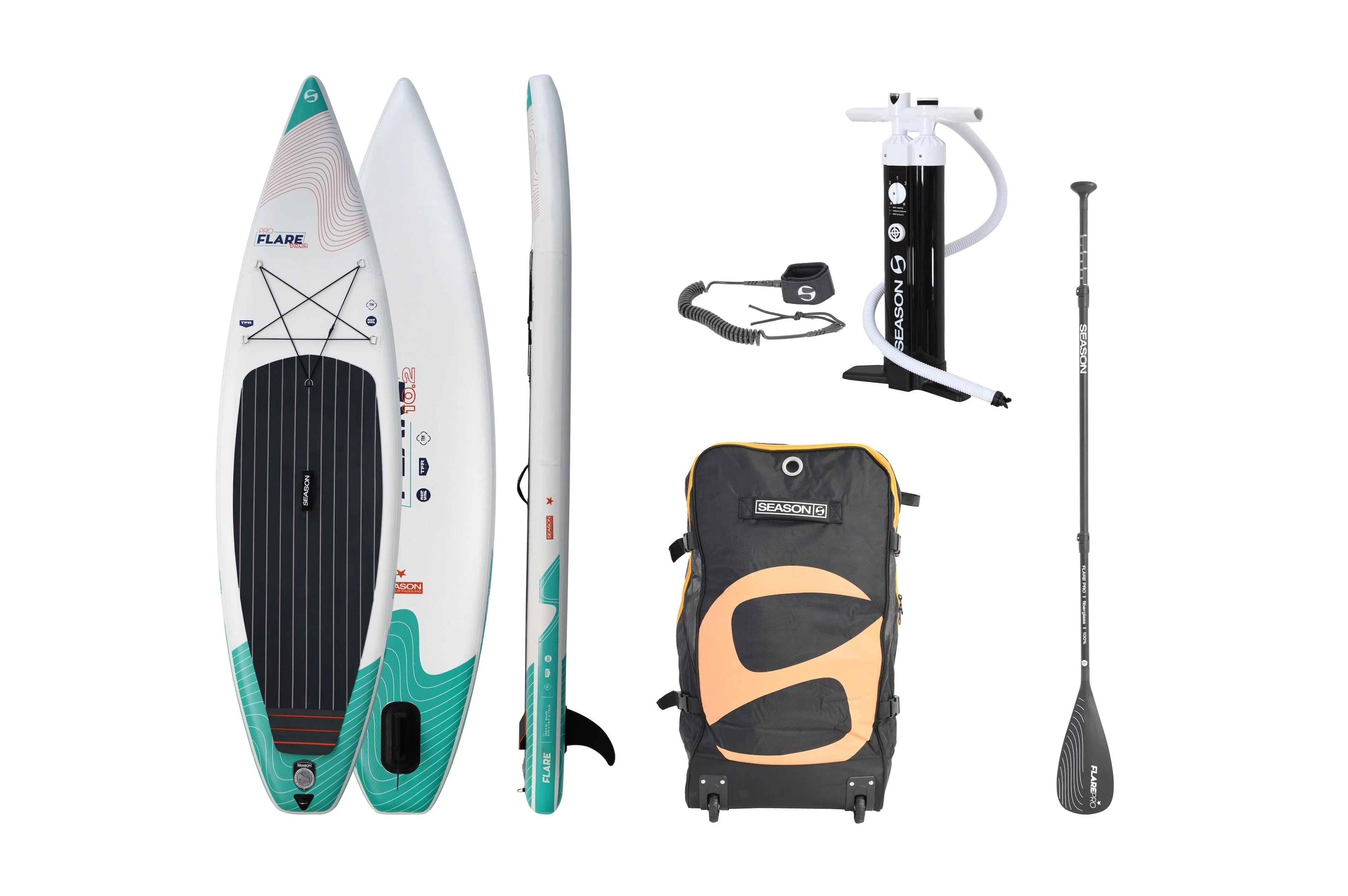 2025 Flare Pro 10.2 Tabla de SUP hinchable Allround – Double Layer Fusion, con remo, bomba y mochila con ruedas