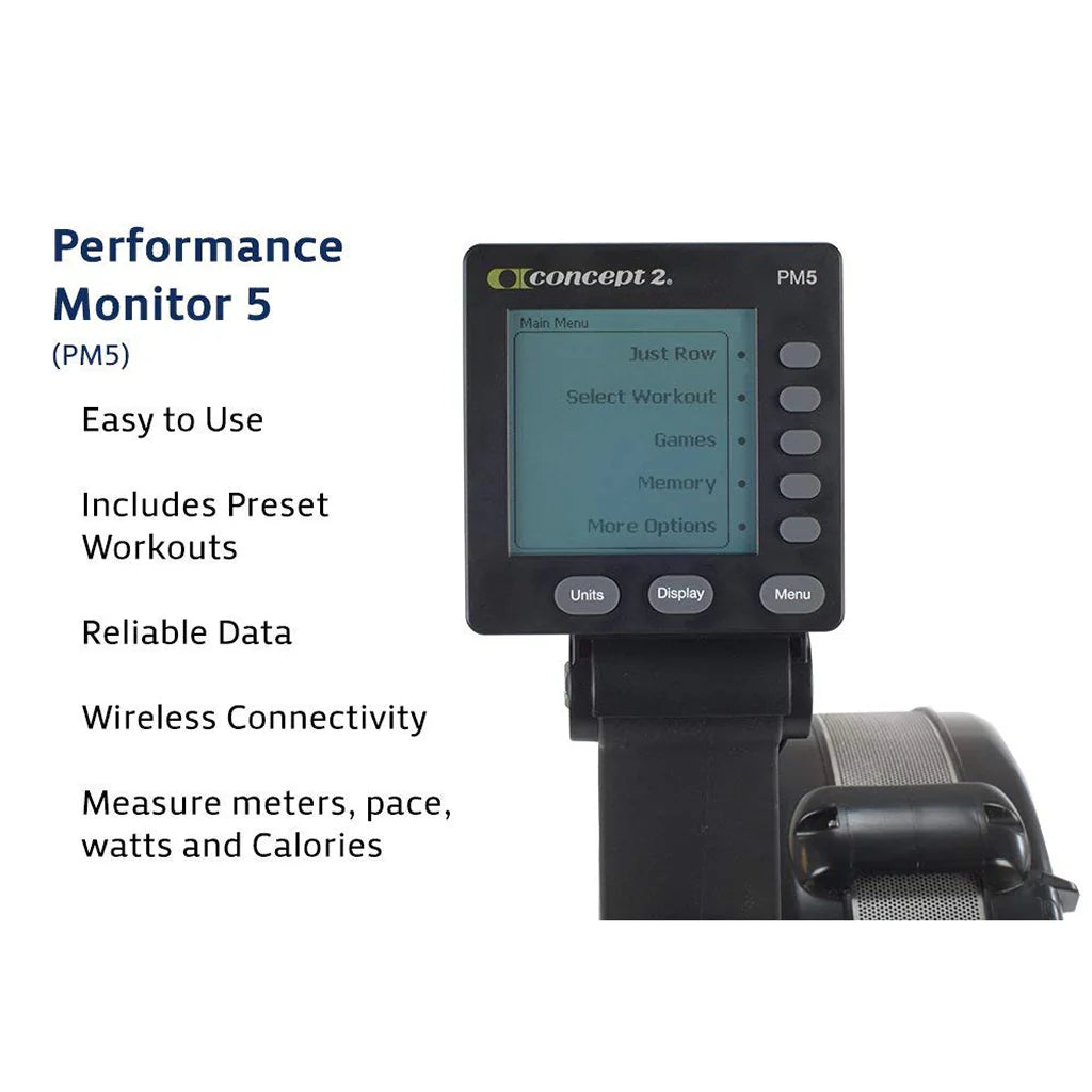 2025 Concept2 Model D Remoergómetro de Alta Gama – Entrenamiento Corporal Completo, Estructura de Aluminio Duradera, Monitor de Rendimiento PM, Resistencia Ajustable