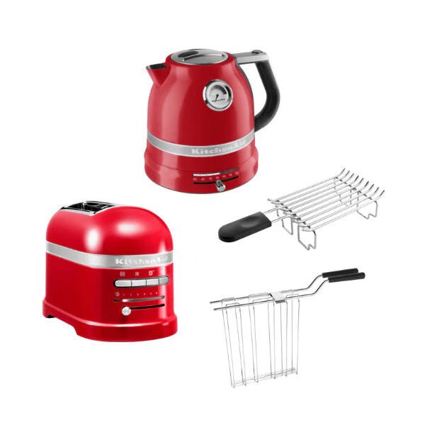 2025 Set de desayuno KitchenAid Artisan que incluye hervidor 5KEK1522, tostadora de 2 ranuras 5KMT2204 y tostadora para panecillos