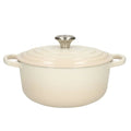 2025 Le Creuset - Sartén para asar / brasear Signature redonda Meringue 24 cm 4,2 l