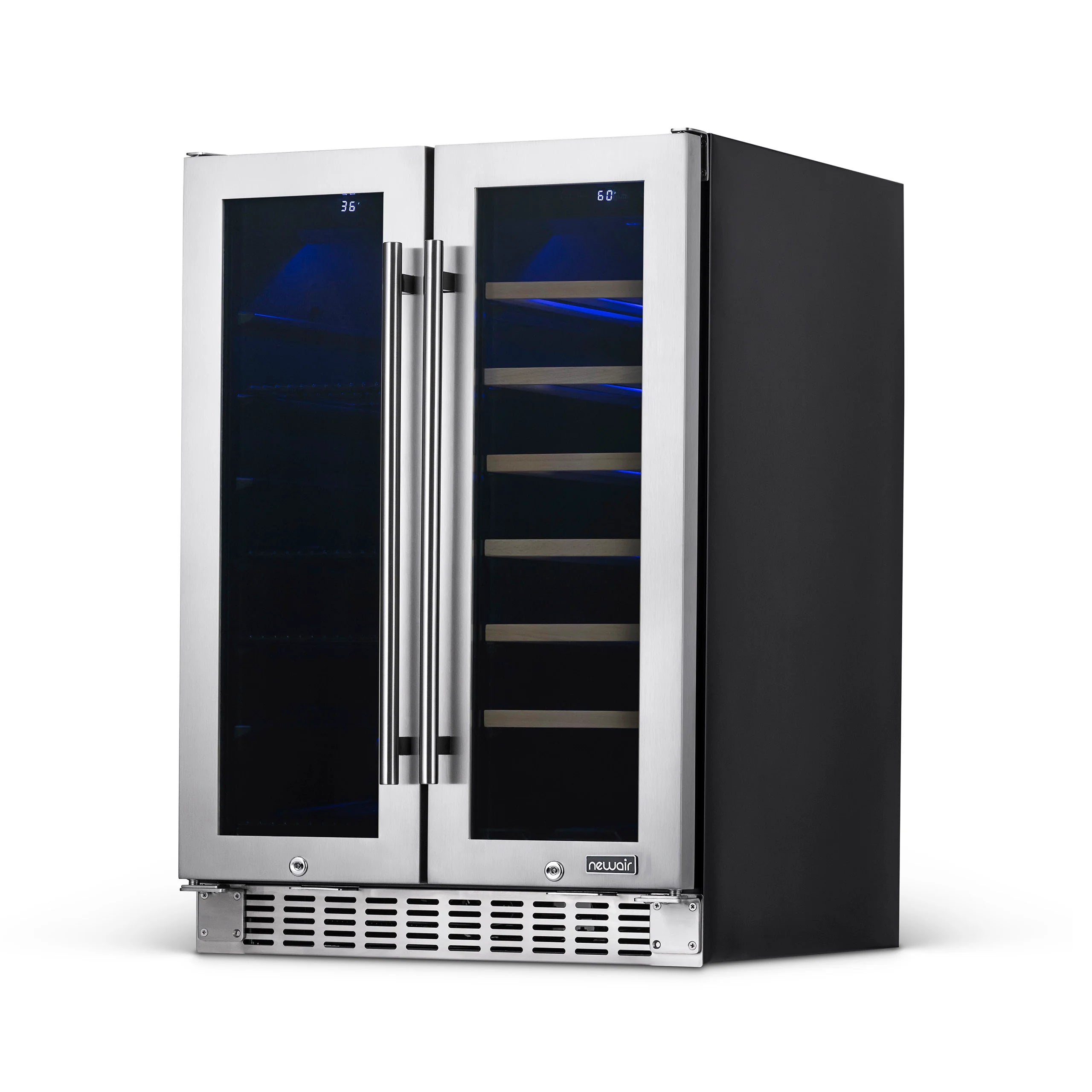 2025 Newair® Refrigerador Premium para Bebidas Empotrable de Doble Zona – 58 Latas y 18 Botellas – 24"