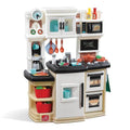 2025 Step2 Gran Cocina Gourmet Juguete para Niños en Color Blanco y Marrón con 35 Piezas de Accesorios