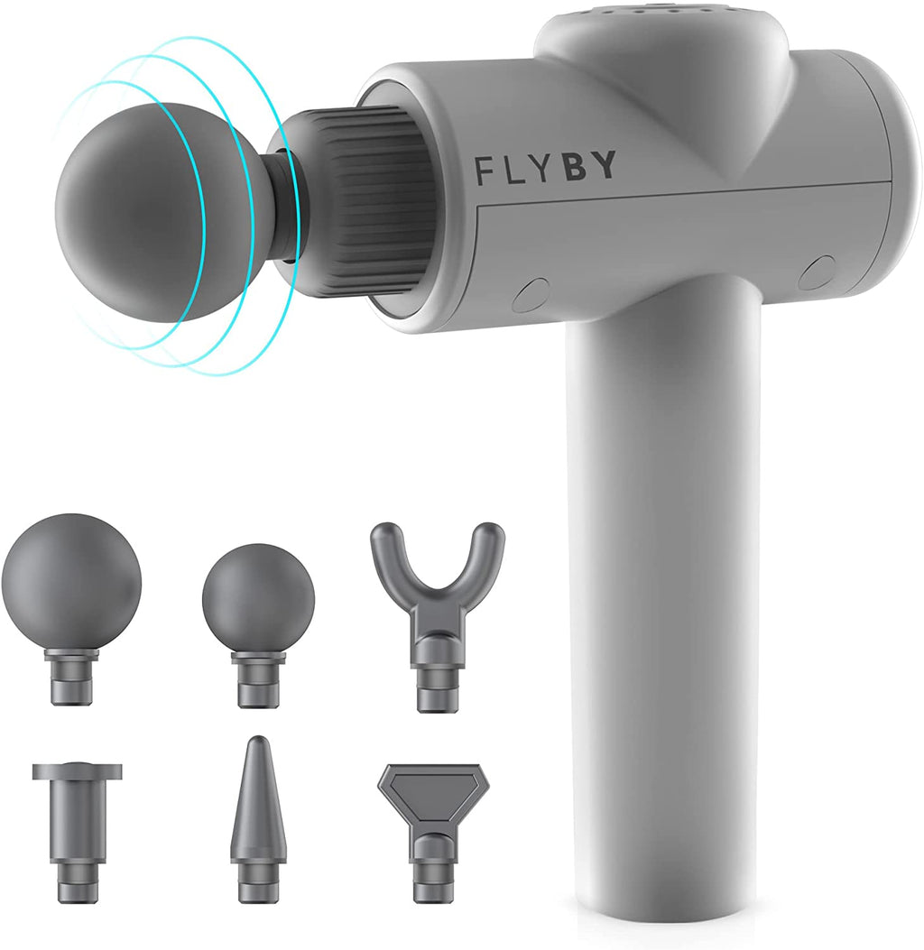 Pistola de Masaje de Tejido Profundo – Flyby F1Pro – Masajeador de Mano para Cuello y Espalda para Alivio del Dolor