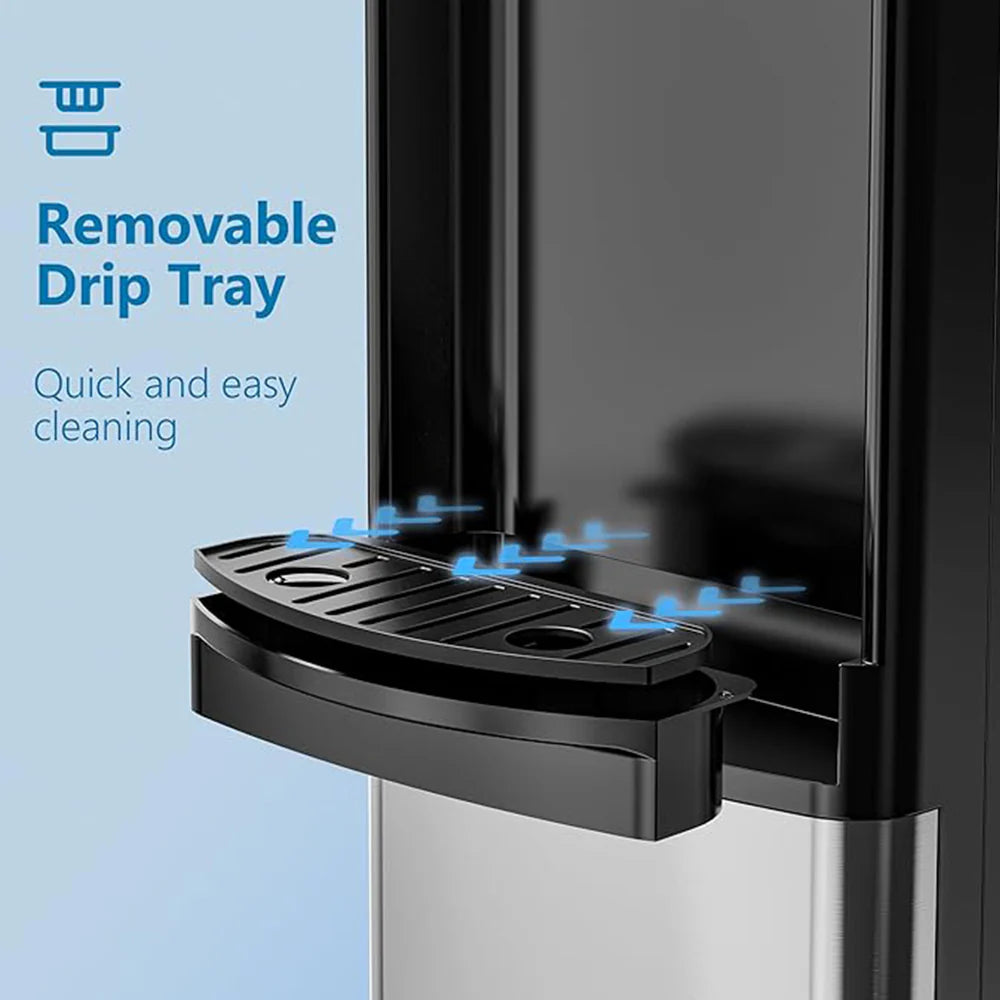 2025 Dispensador de agua de carga superior EUHOMY – Agua caliente y fría para botellas de 3 o 5 galones