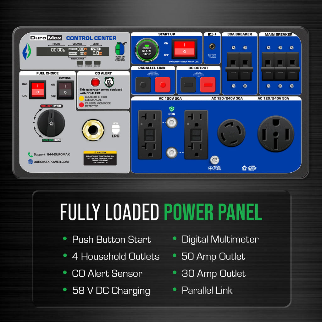 2025 Generador Inverter Portátil Bifuel 11 000 W con Alerta de CO