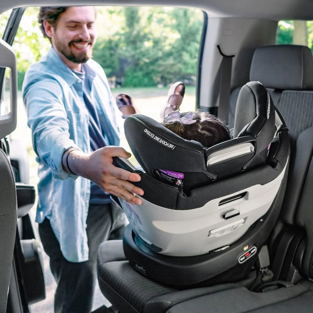 2025 Evenflo GOLD Revolve360 Slim Asiento de Coche Giratorio 2 en 1 con SensorSafe