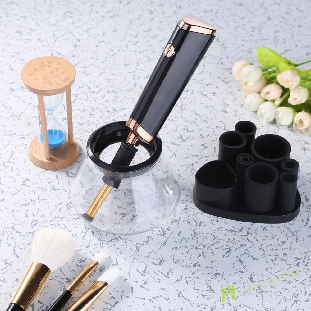 Limpiador de Brochas de Maquillaje Eléctrico con Centrifugado – Wrinse™