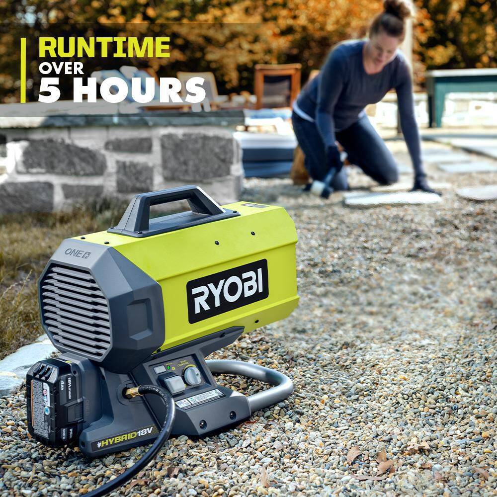 2025 Calefactor híbrido a gas propano RYOBI ONE+ 18V sin cable (solo herramienta)