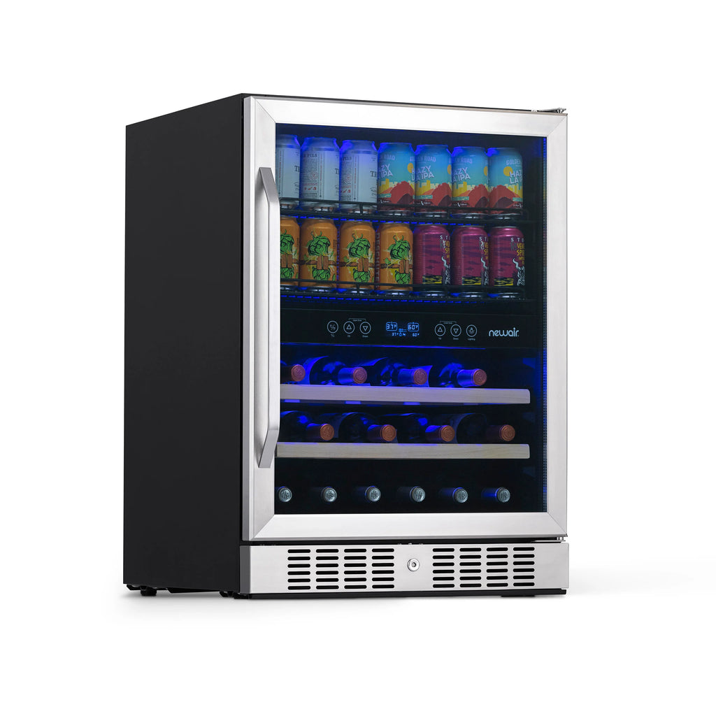 2025 Newair® Refrigerador Empotrable de Doble Zona para 70 Latas y 20 Botellas - 24"