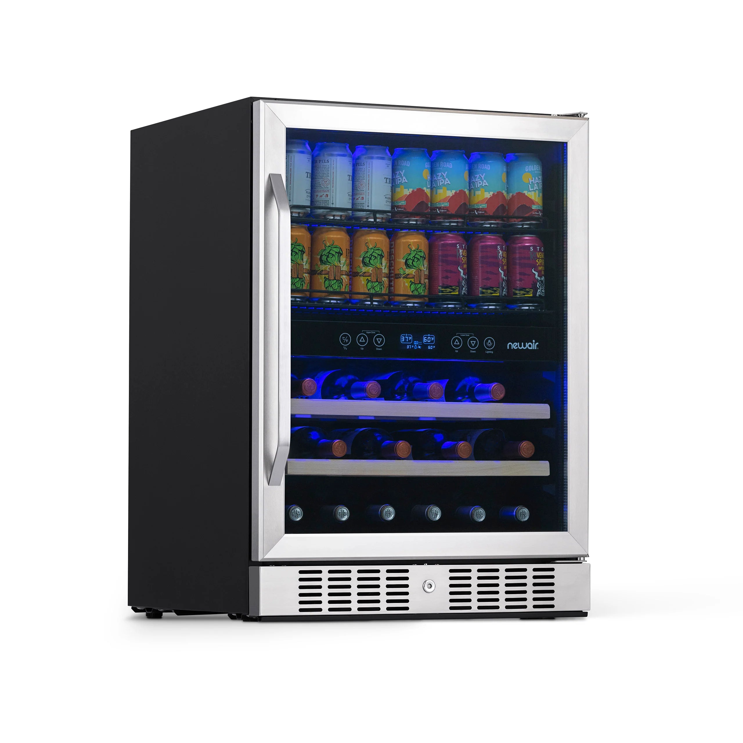2025 Newair® Refrigerador Empotrable de Doble Zona para 70 Latas y 20 Botellas - 24"