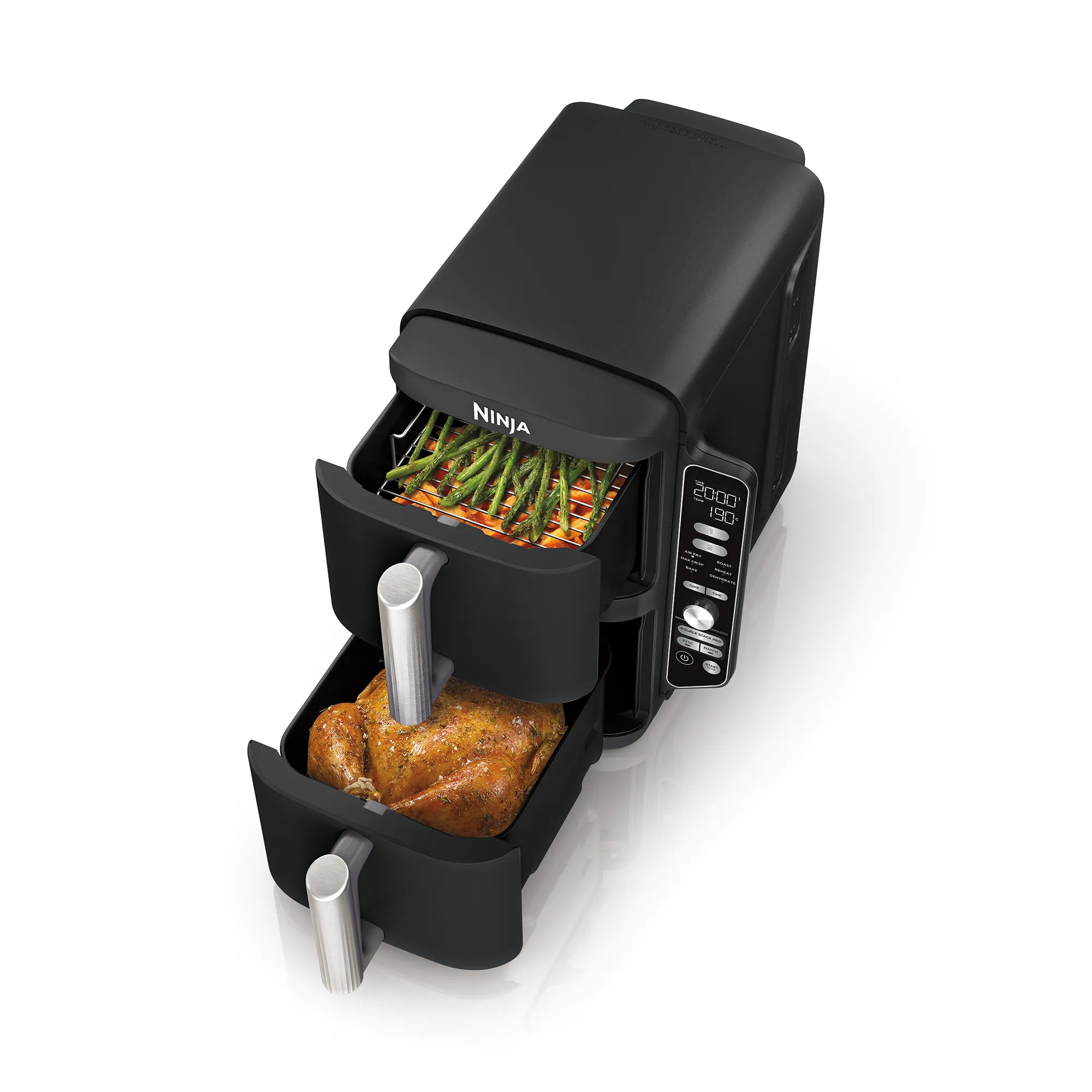 2025 Freidora de aire Ninja DoubleStack™ XXXL 9,5 L con 2 cajones