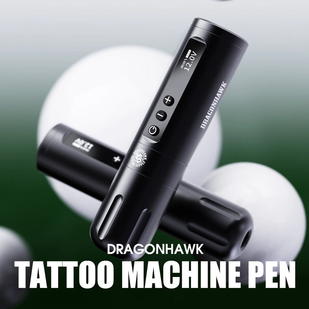 Kit para Principiantes Dragonhawk X10 Bolígrafo de Tatuaje Inalámbrico con Carrera de 3.5MM