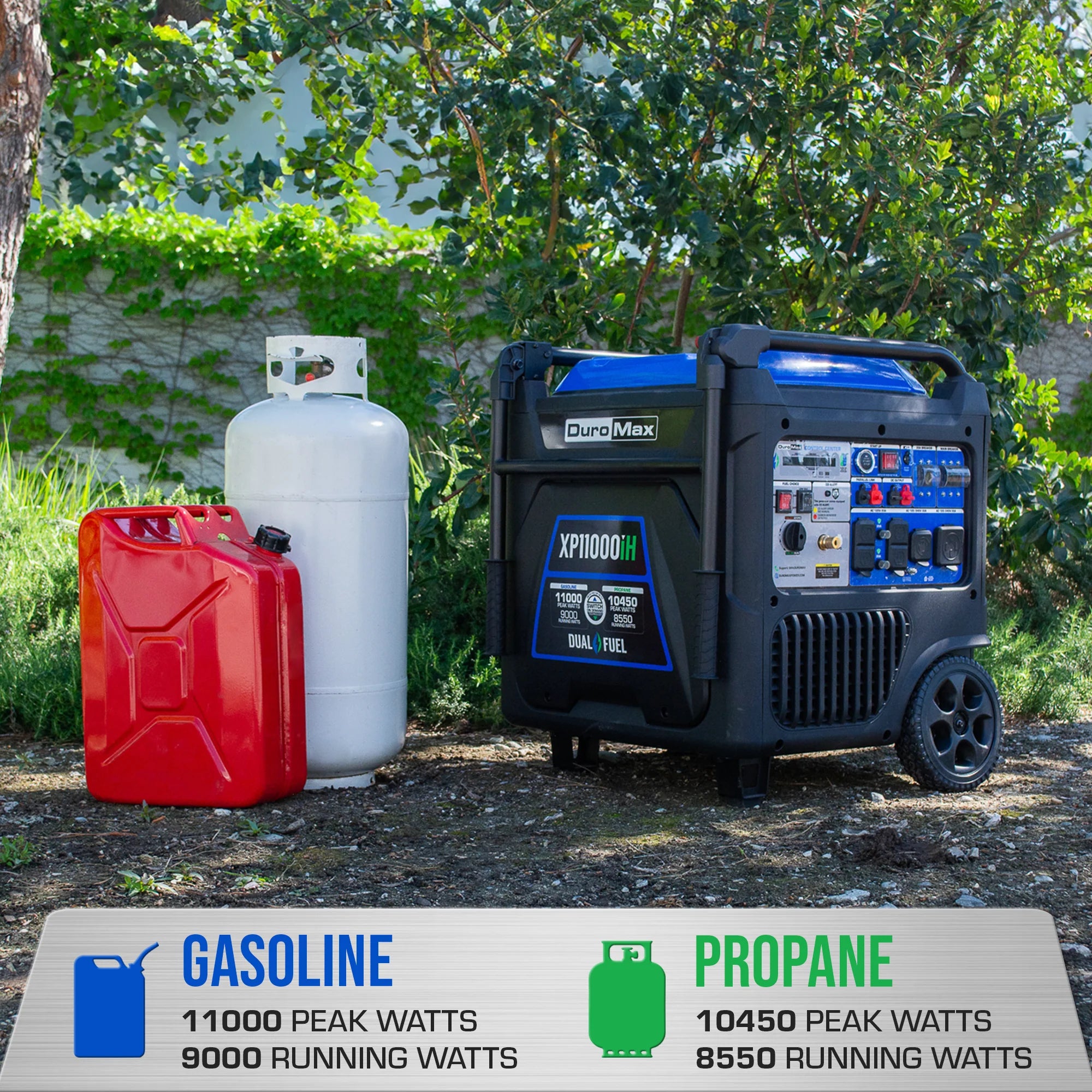 2025 Generador Inverter Portátil Bifuel 11 000 W con Alerta de CO