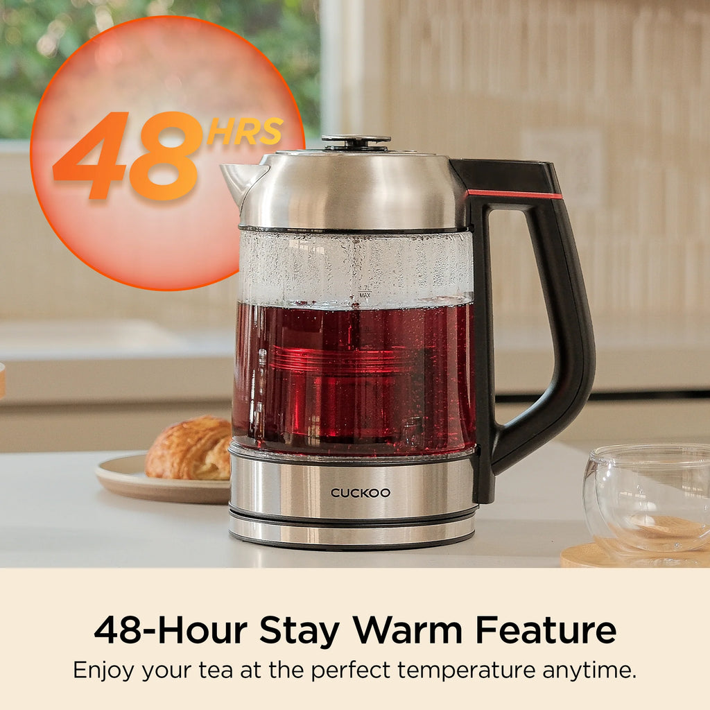 2025 Hervidor eléctrico de vidrio con infusor de té (CK-G170BS)