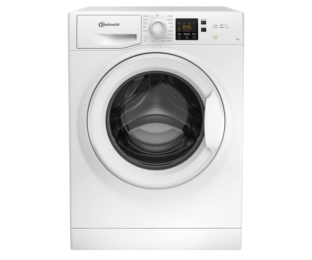 2025 Bauknecht BPW 814 A Lavadora de carga frontal / 8 kg / Eliminación potente de manchas / Clean Plus / Ciclo corto 45' / Anti-Alergia Plus / Detección automática de carga / Opción Extra Touch, Blanco