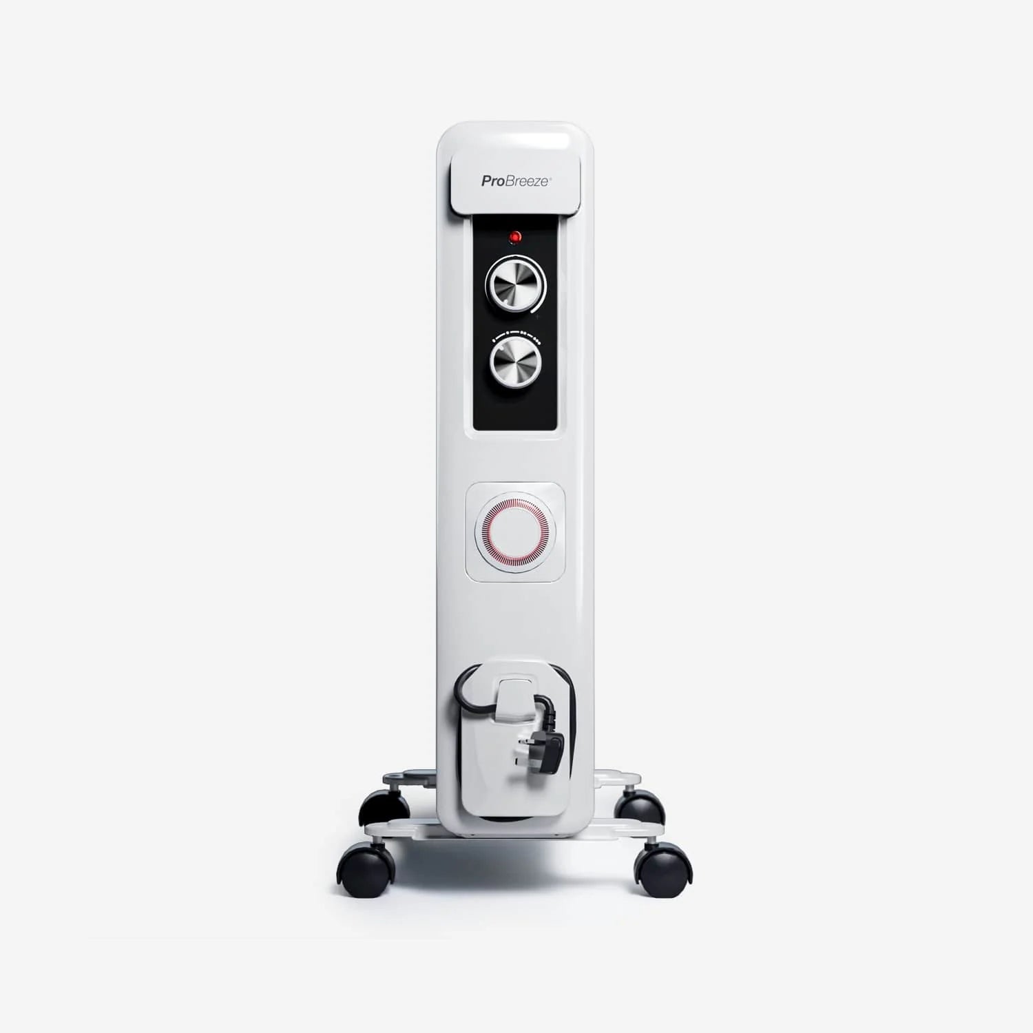 2025 Radiador de aceite 2500W, 11 aletas, con control termostático - Blanco