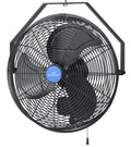 2025 Big Helicopter – Ventilador de pared resistente a la intemperie de 18", calidad industrial, para uso interior y exterior, ideal para veranda, invernadero, garaje, taller y muelle de carga, color negro