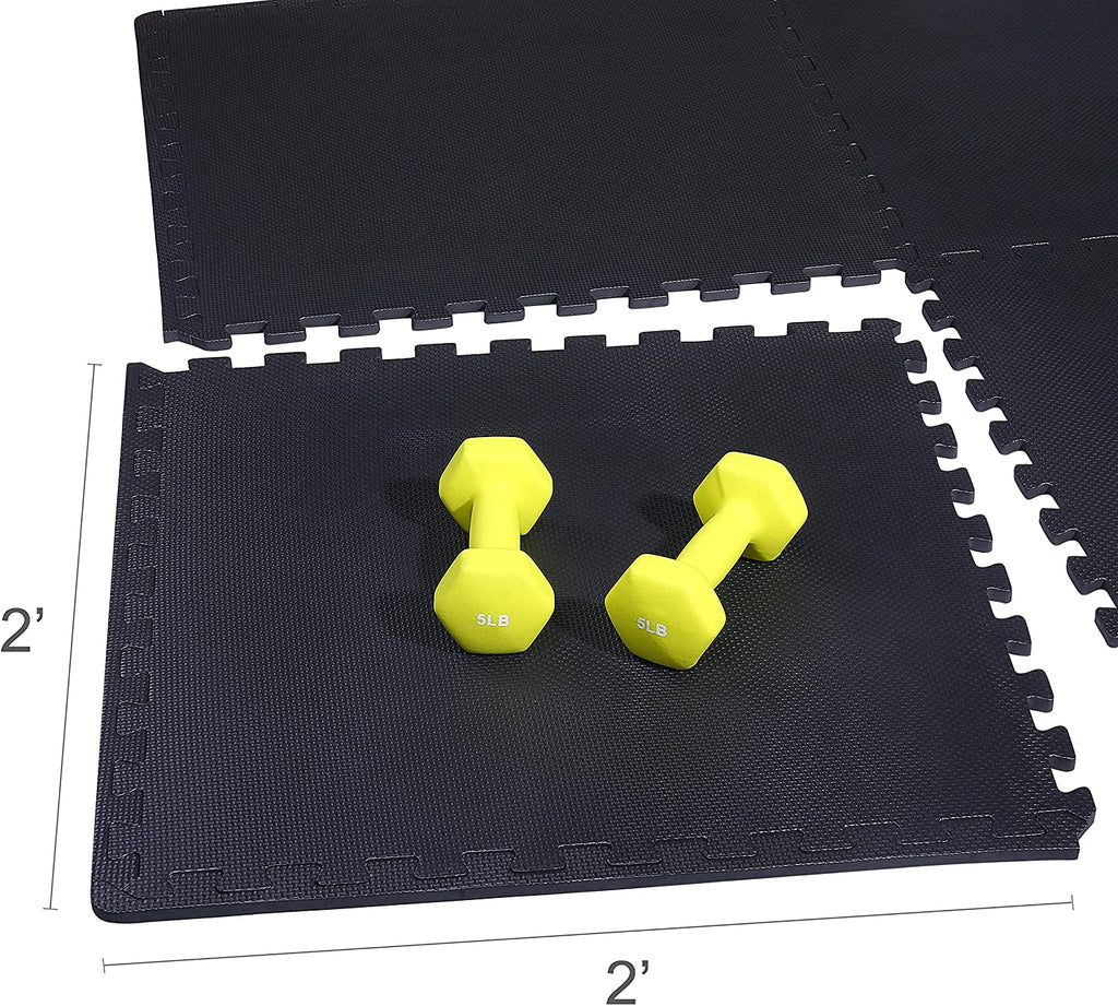 Tapete de ejercicio tipo rompecabezas BalanceFrom con losetas entrelazadas de espuma EVA