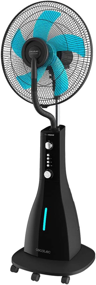 Ventilador con Nebulizador de Agua Fresca Cecotec EnergySilence 490 con Control Remoto, 90W, Diámetro 16", 5 Aspas, Depósito de 2.8L, Temporizador de 7.5h, Indicador LED y Oscilación