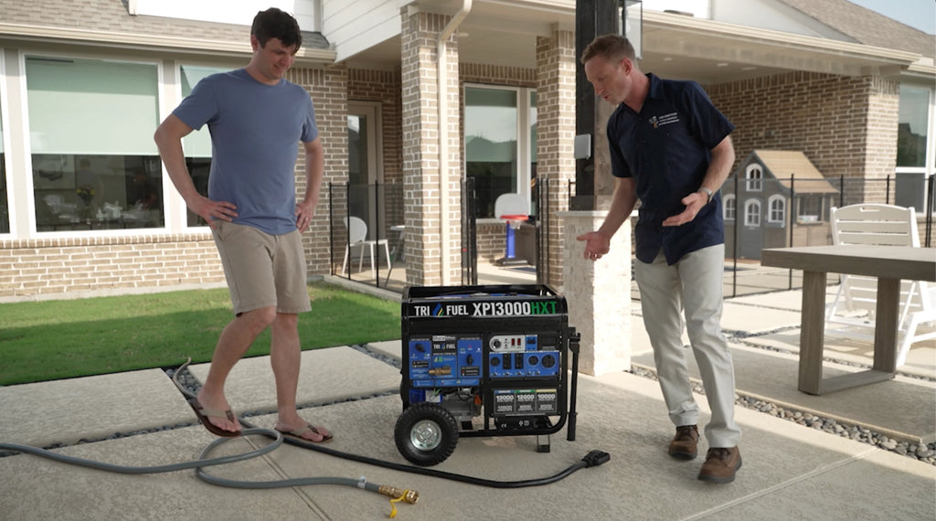 2025 Generador Portátil Trifuel 13 000 W HXT con Alerta de Monóxido de Carbono (CO)
