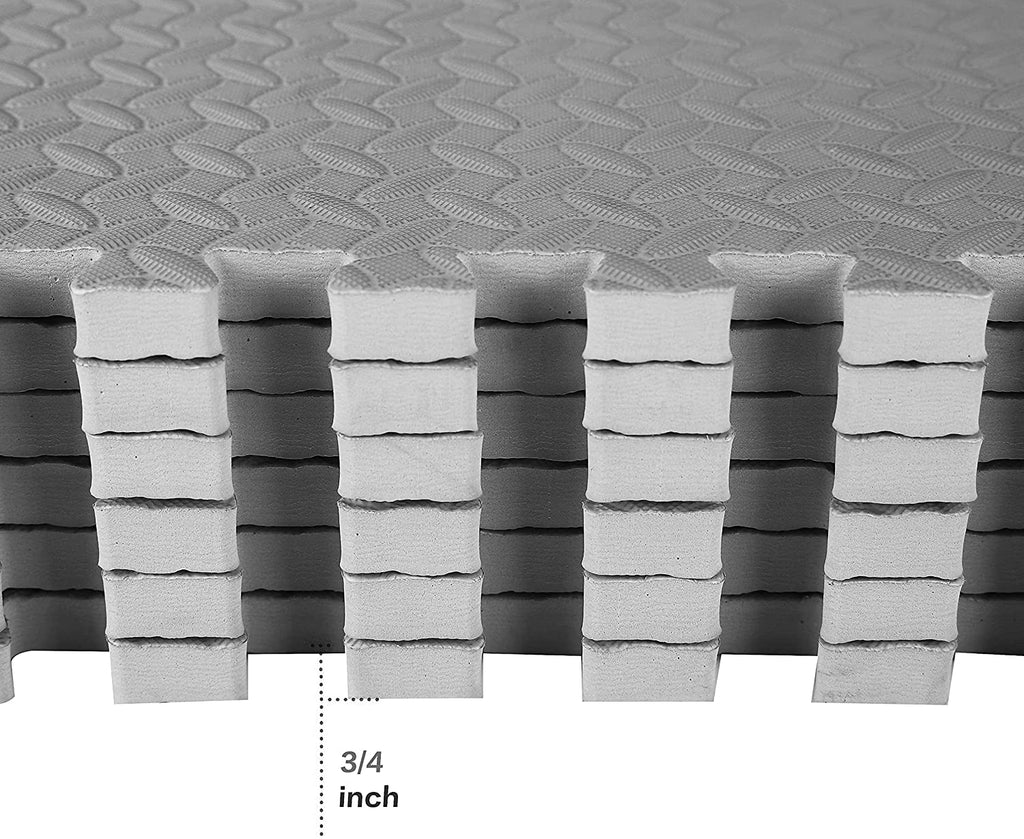 Tapete de ejercicio tipo rompecabezas BalanceFrom con losetas entrelazadas de espuma EVA