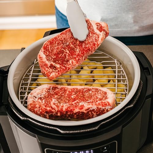 2025 Ninja Foodi Olla Multifunción, 6 L, olla multifunción 7 en 1, olla a presión rápida, freidora de aire caliente, cocción lenta, parrilla y más, acero cepillado y negro, OP300EU