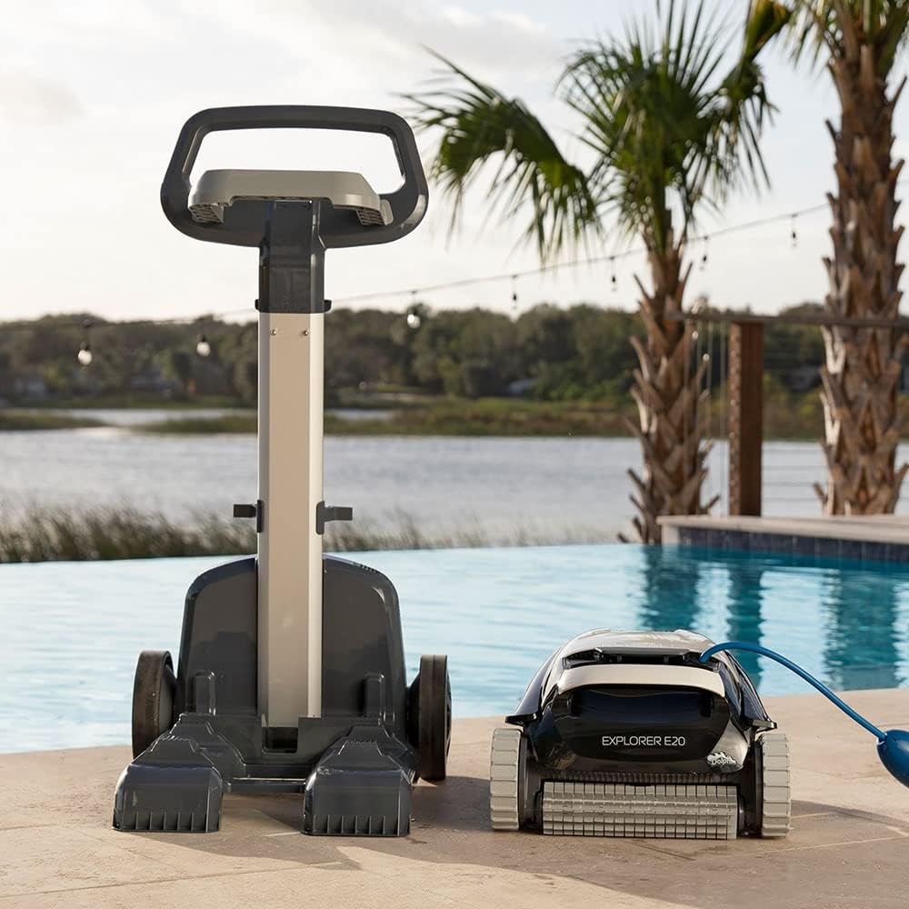 2025 Limpiador de Piscina Robótico para Piscinas de hasta 30 pies – Cepillo de Fregado y Filtros de Carga Superior