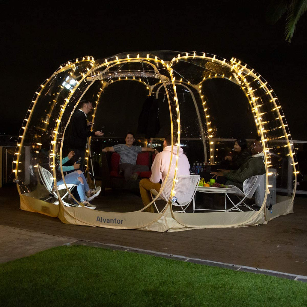 2025 Alvantor Burbuja Tienda Gazebo Pop Up, Refugio Tipo Igloo para 8-10 Personas, Carpa de Jardín y Patio