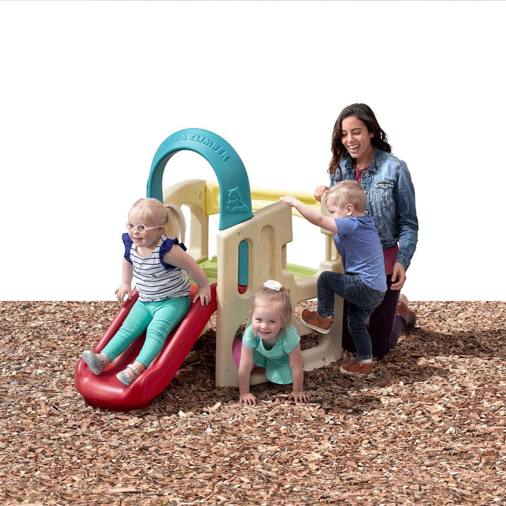 2025 Step2 Panda Climber Set de Juego al Aire Libre con Tobogán para Niños Pequeños