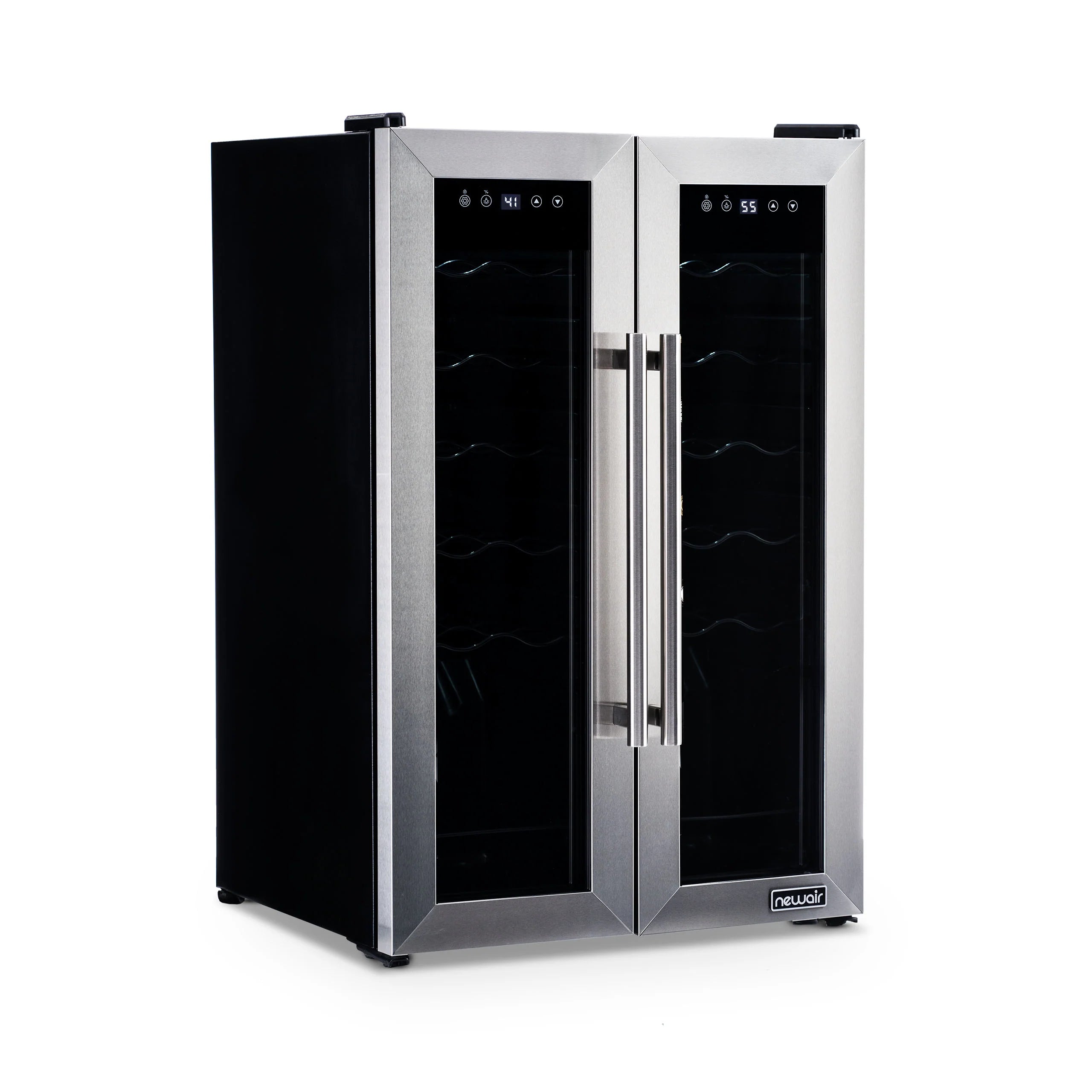 2025 Refrigerador de Vinos Independiente Newair® de Acero Inoxidable – 24 Botellas – 20" con Doble Zona