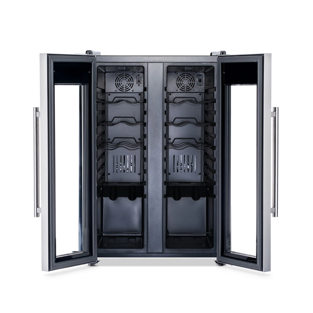 2025 Refrigerador de Vinos Independiente Newair® de Acero Inoxidable – 24 Botellas – 20" con Doble Zona