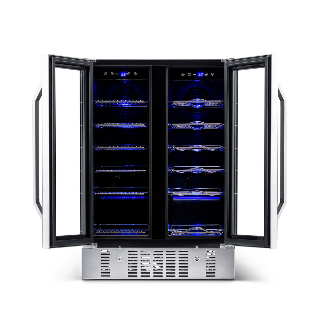 2025 Newair® Refrigerador Empotrable de Doble Zona para 58 Latas y 18 Botellas - 24"