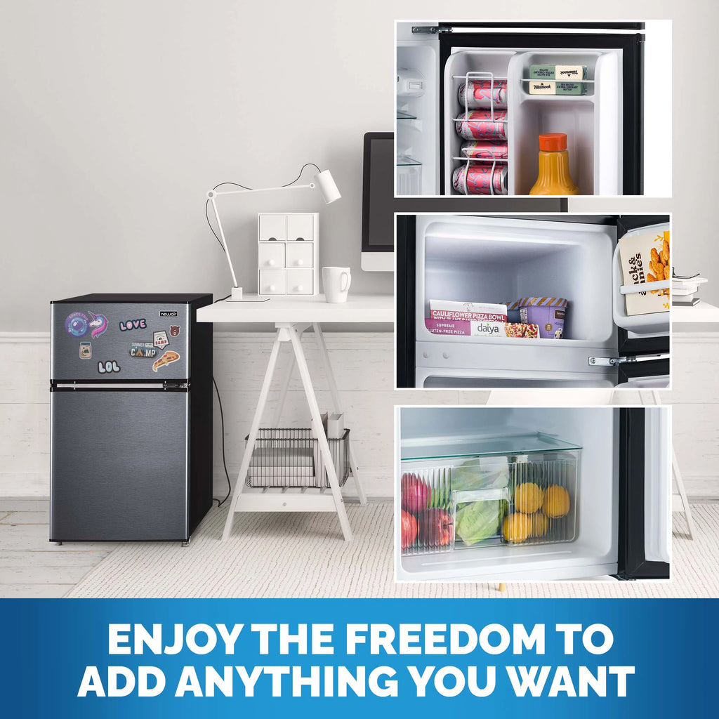 2025 Refrigerador Mini Bar Compacto Newair con Congelador – Negro (3,1 pies³)