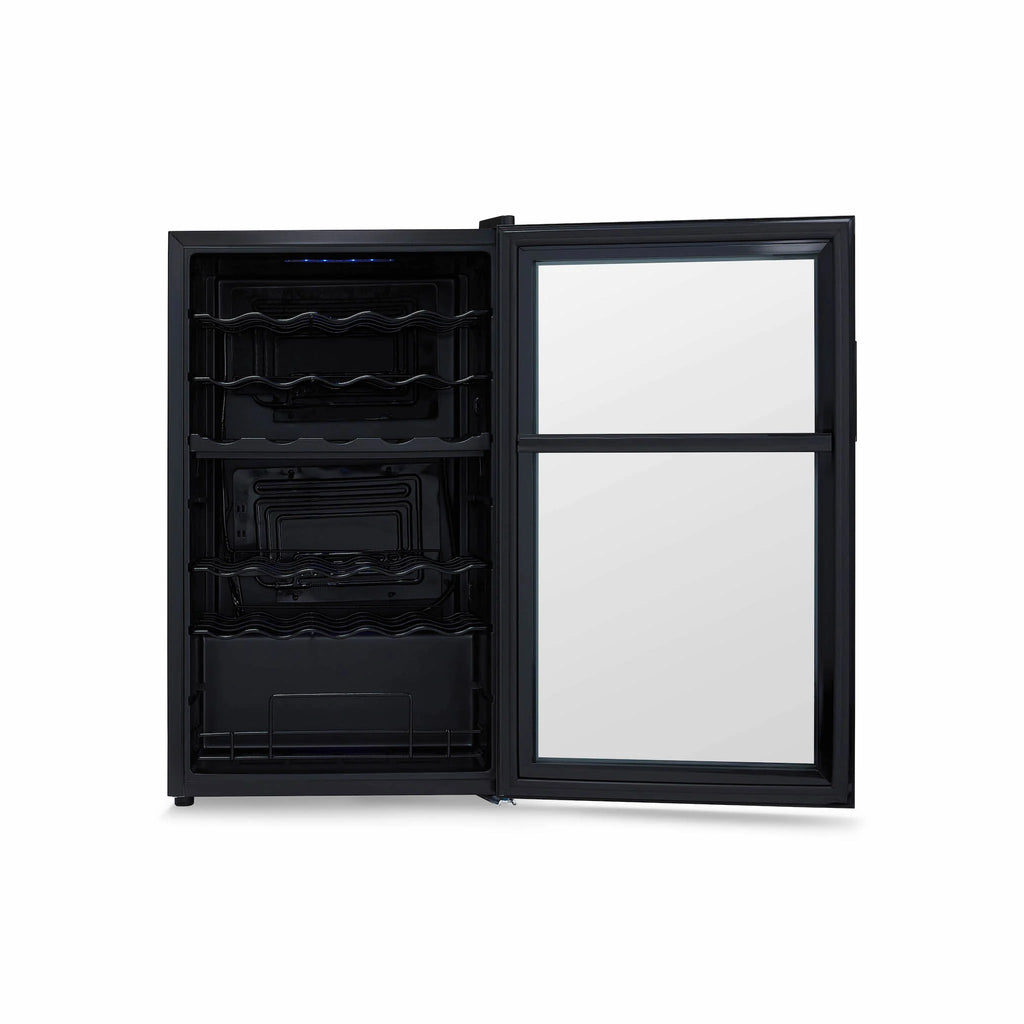 2025 Refrigerador de Vinos Independiente Newair® Negro – 33 Botellas, Doble Zona – 19,5"