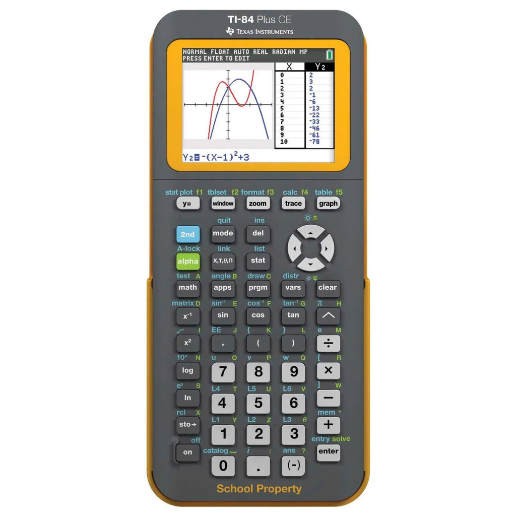 2025 Texas Instruments TI 84 Plus CE Color - EZ SPOT Yellow - Calculadora gráfica